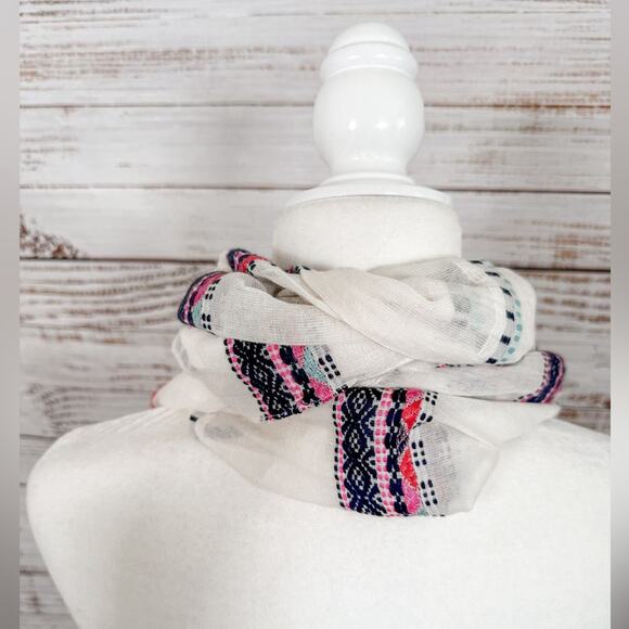 Stella & Dot Cora Multicolor Lightweight Scarf, EUC, One size, MSRP $69 - Picture 9 of 11